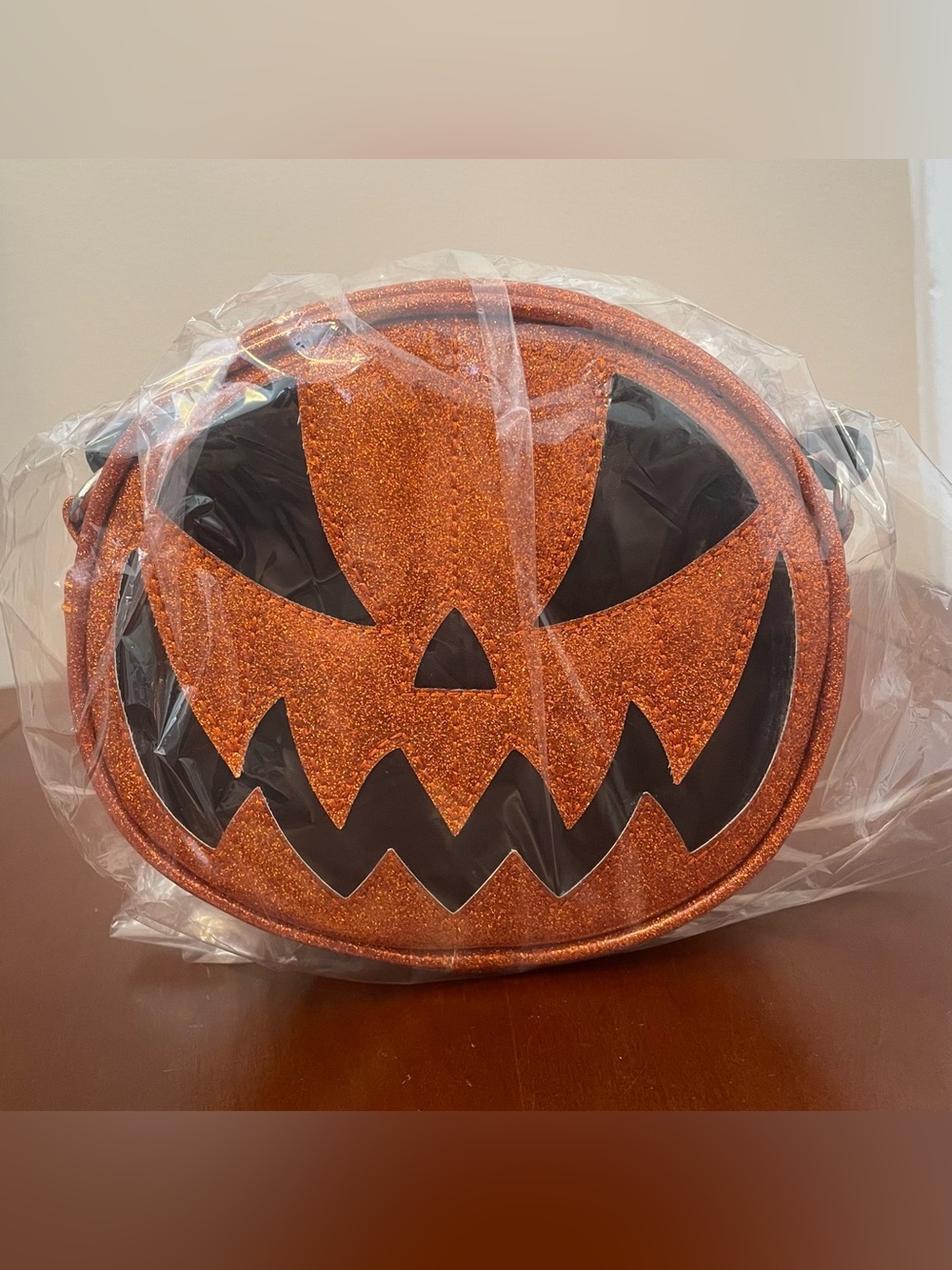 NEW LOVE PAIN & STITCHES ORANGE GLITTER MEAN BABY PUMPKIN KULT BAG Halloween